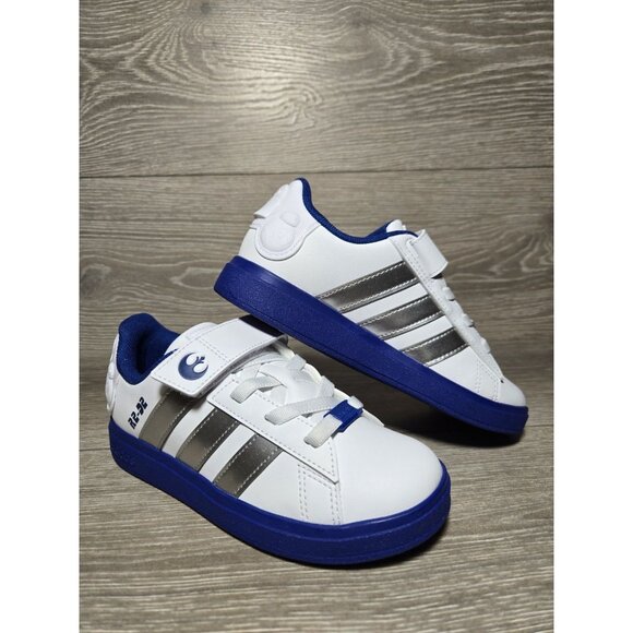 Adidas X Star Wars R2-D2 Droids Grand Court 2.0 Shoes Size 1K (1 Youth) IH1139 - Picture 2 of 9